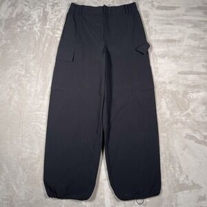 Calia Women's Pants Athleisure Cargo Track Pants Adjustable Hem S Black